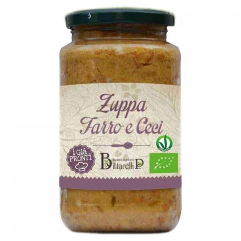 zuppa di farro e ceci biologica