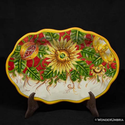 vassoio ovale in ceramica