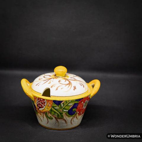 formaggera con coperchio in ceramica