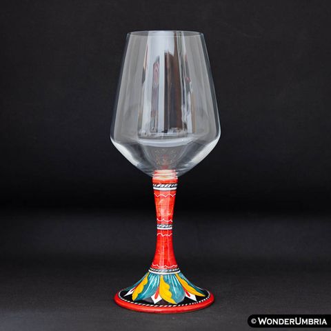 calice per vino in ceramica di deruta