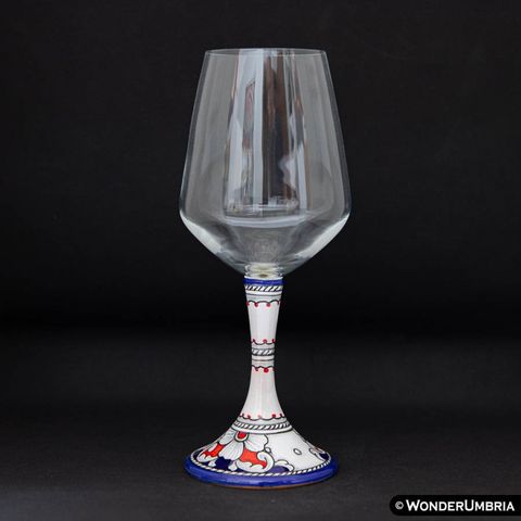 calice vino ceramica deruta decorata a mano