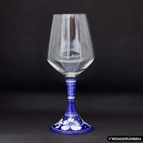 bicchiere vino calice ceramica deruta
